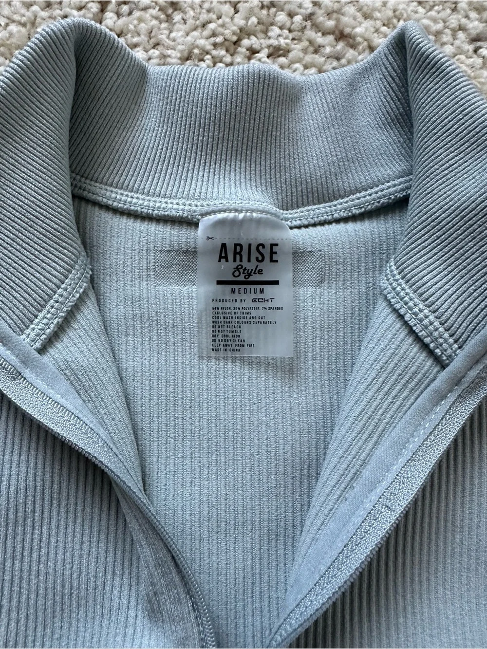 ECHT Light Gray Ribbed Set - Picture 6 of 7